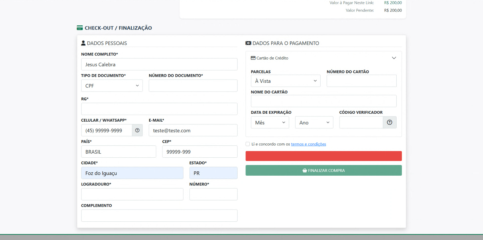 Link de Pagamento